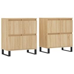 Helloshop26 - Buffet bahut commode armoire meuble de rangement organisateur cuisine salle de séjour salons lot de 2 sonoma bois 02_0036834 - 30002130_0
