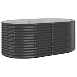 Helloshop26 - Jardinière bac lit surélevé plantes fleurs terrasse jardin de jardin acier enduit de poudre anthracite 02_0039494 - 3000218536534_0