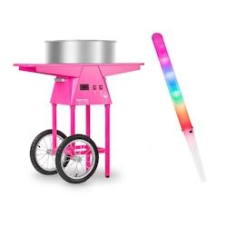 Helloshop26 - Kit machine barbe à papa avec chariot et bâtonnets lumineux 52 cm 1 030 watts 14_0002114 - 3000193288985_0