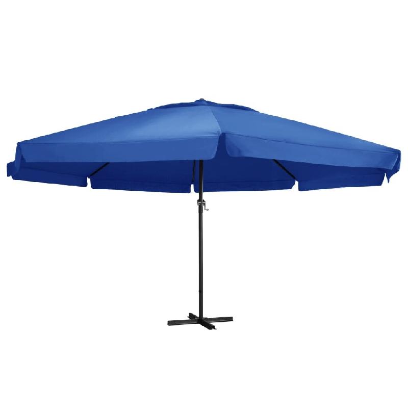 Helloshop26 - Parasol d'extérieur avec mât en aluminium 500 cm bleu  02_0008234 - bleu aluminium 3000440347762_0