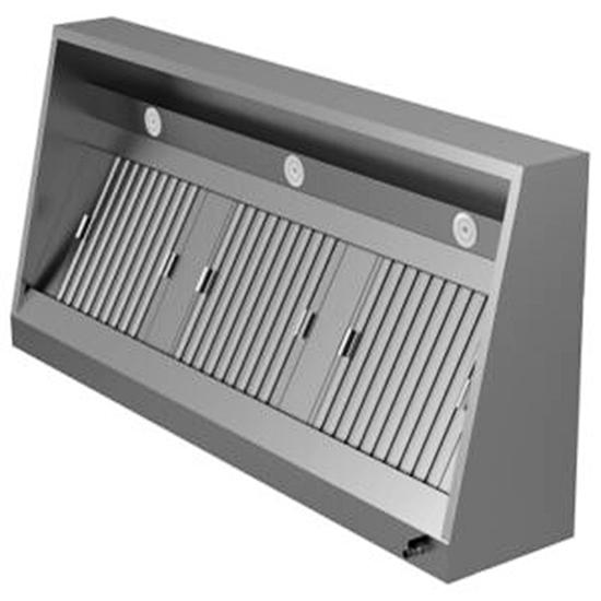 Hotte murale snack avec moteur éclairage led et régulateur de vitesse - 1000x950x520 mm - DAA0265_0