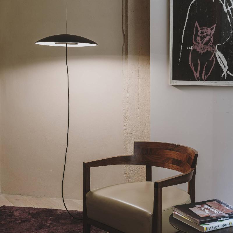 LEDS-C4 NOWAY SINGLE LAMPADAIRE LED, ARQUÉ, NOIR
