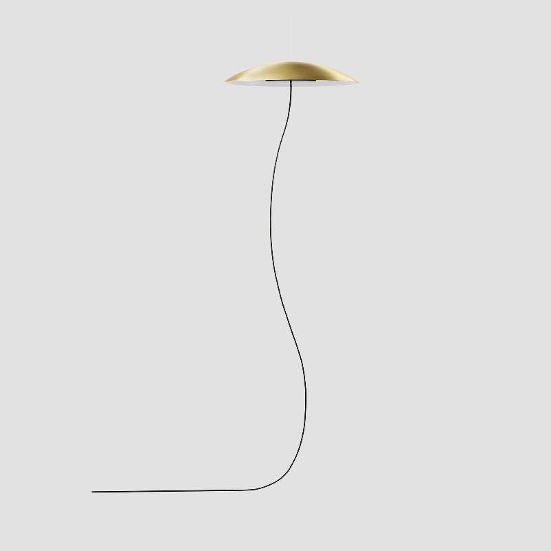 LEDS-C4 NOWAY SINGLE LAMPADAIRE LED, ARQUÉ, DORÉ