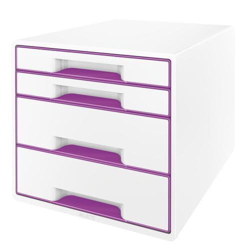 Leitz module de classement WOW - 2 petits + 2 grands tiroirs - Dimensions L36,3 x H27 x P28,7 cm - Coloris violet_0