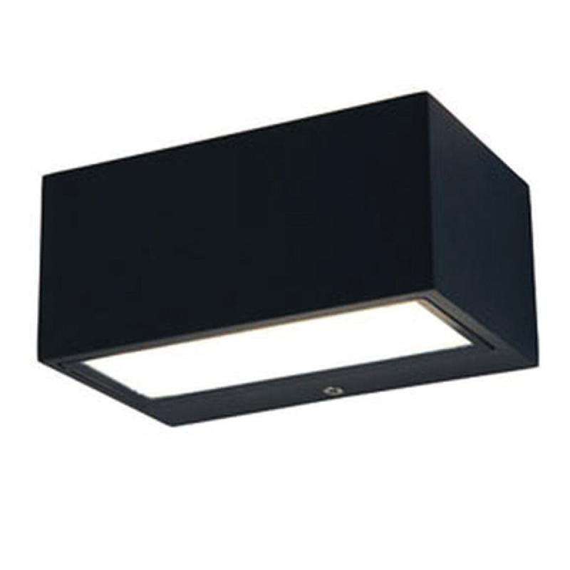 Lumisky Applique murale d'extérieur sur secteur GEMINI GREY LED H6,5cm Aluminium Dark Grey - gris 3666162013851_0