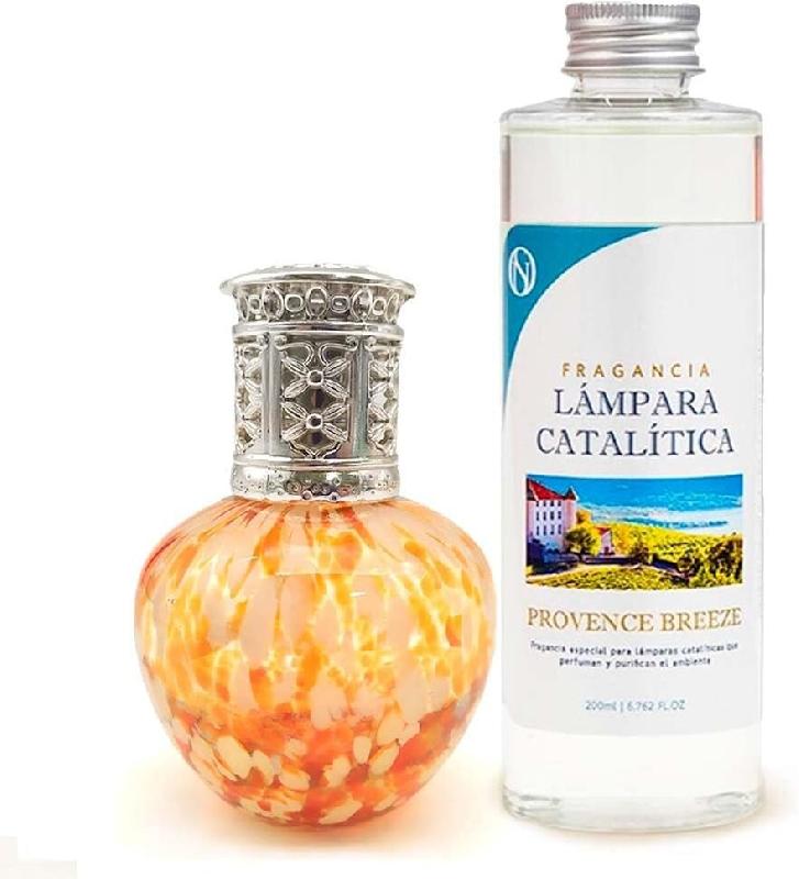 MamaManuela Pack Saving Catalytic Lamp Drops Orange + Fragrance Aroma Provence Breeze 200ml. Elimine les mauvaises odeurs et les impuretés, parfume e_0