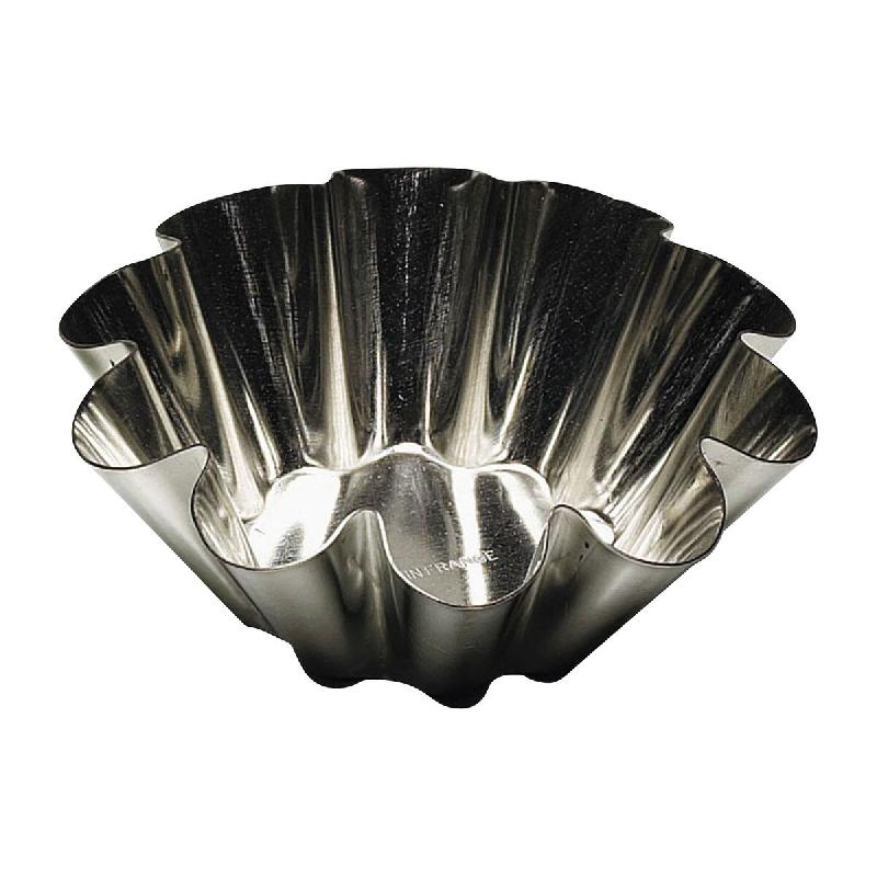 Moule à briochette 10 côtés - acier inox 18/10 - Diamètre 75mm - Louis Tellier - 193730_0