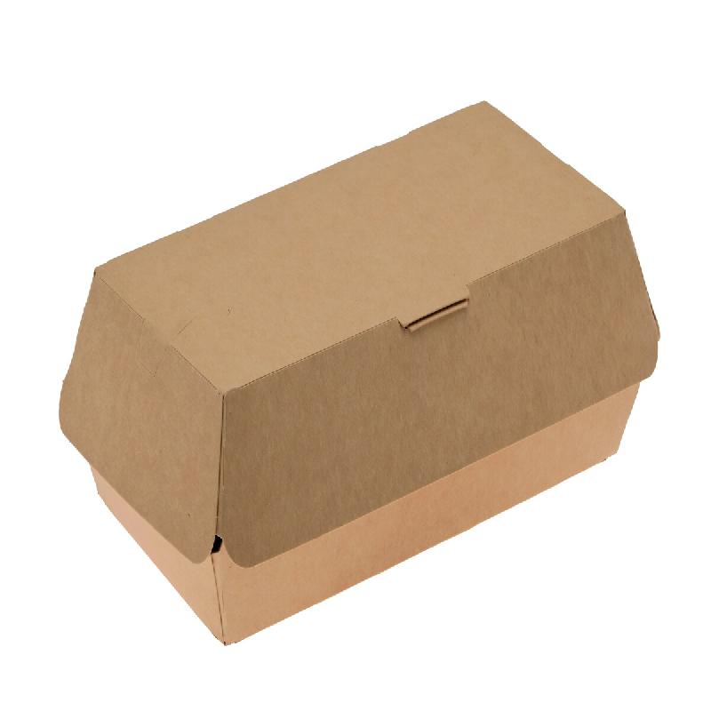 NOVABOX Double Burger & Menu XL - Boîte Longue Kraft Haute Résistance - 237x135x75mm - ECO PACK Emballage Écologique VAE & Livraison - Lot de 1500_0
