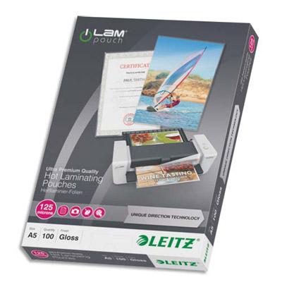 POCHETTES DE PLASTIFICATION LEITZ - A5 - 125 MICRONS - PACK DE 100