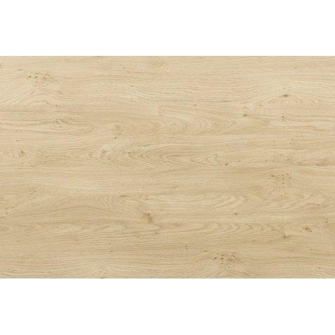 PÔLE DE 2 BUREAUX EDEN ARCHE CHÊNE CLAIR + GOULOTTE L 120 CM PIÈTEMENT BLANC