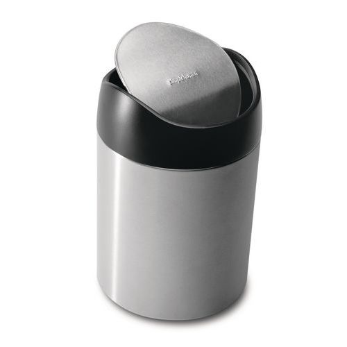 POUBELLE TABLE TOP 15L INOX MAT/NOIR - SIMPLEHUMAN