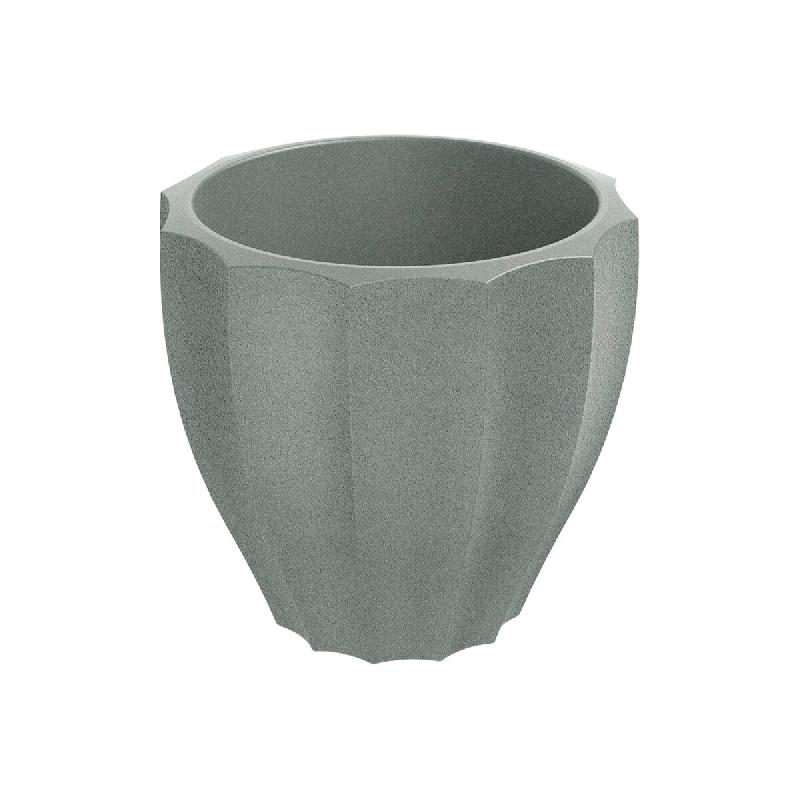 Prosperplast - Pot en polyéthylène rotomoulé 11 L Ø40x36 cm, gris - Rona Round ETHICK - gris ZA6303_0