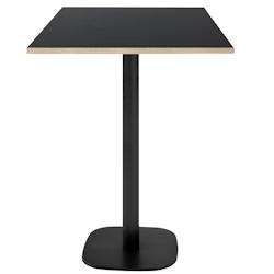 Restootab - Mange-debout 60x60cm - modèle Round noir chants bois - noir Bois manufacturé 3760371513833_0