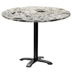 Restootab - Table ronde Ø110cm - modèle Bazila terrazzo cepp - gris TB-BZ4-R110M-CEPP_0