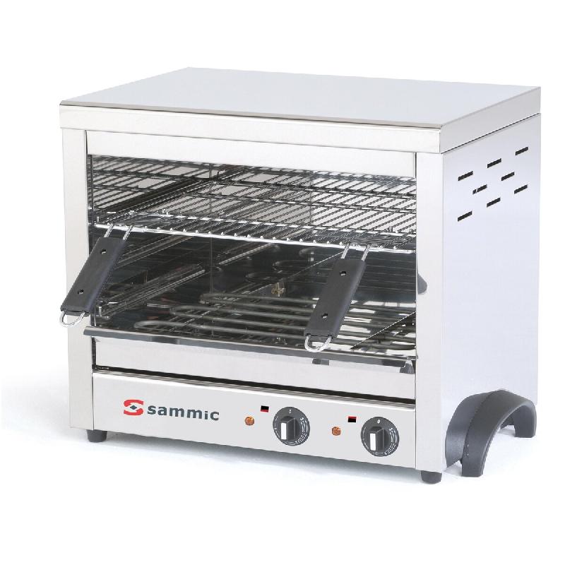 Sammic Salamander SGF-450, Surface 450x350 mm, 3600 W, 230V 50-60Hz 1~, plateau réglable, acier inox, plateau 3 positions, prise EU, plateau amovible_0