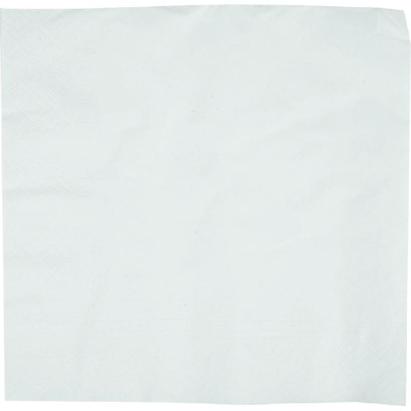 SERV 30X30 1PLI BLANCHE PLIAGE DECALE (X3000) FIRPLAST