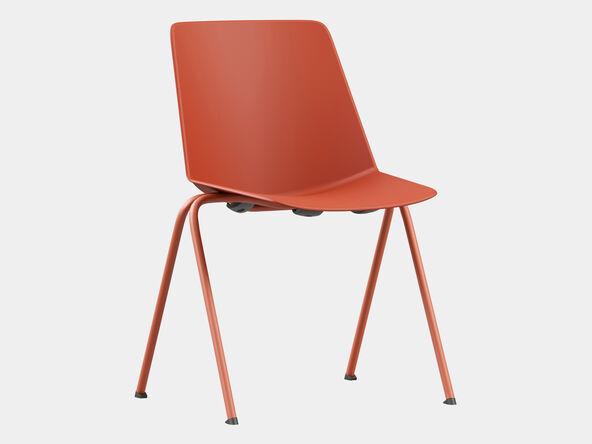 Chaise polyvalente - pieds design métal - coque plastique - monocoque en polypropylène_0
