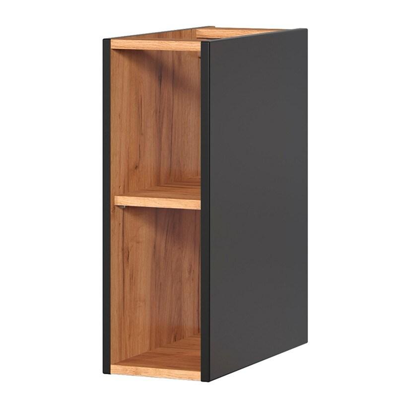 STELLAMEUBLES Meuble niche sous plan 20 cm finition noir mat Capri Cosmos - 3667335109418_0