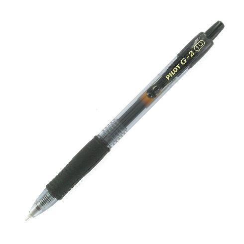 LOT DE 2 - STYLOS ROLLER PILOT G2 RÉTRACTABLE POINTE 1 MM - ÉCRITURE LARGE NOIR