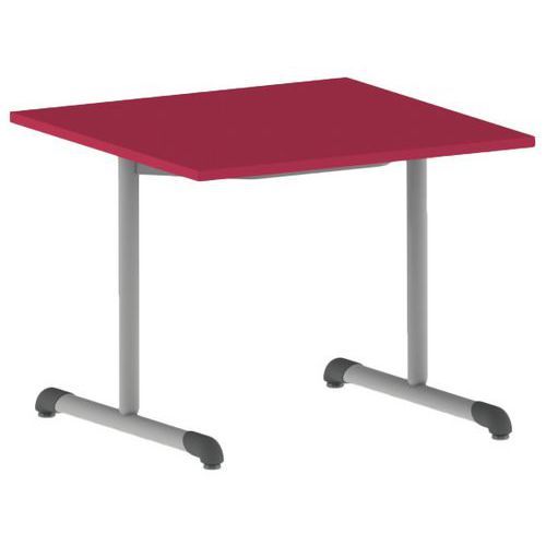TABLE BANDANA 80 X 80 CM FIXE T4 STRAT CERISE GRIS - MOBIDECOR