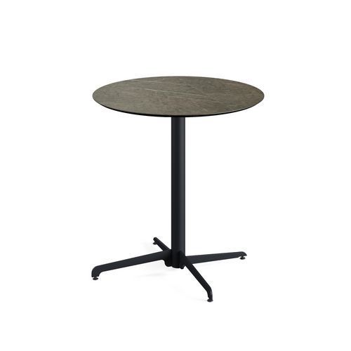 TABLE DE BISTROT PLIABLE X CROSS MIDNIGHT MARBLE Ø70 CM - VEBA