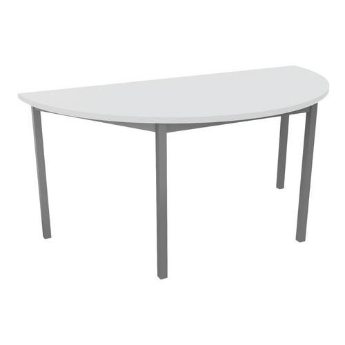TABLE DE RÉUNION DEMI-LUNE TREFF 160 X 80 BLANC/ ALU