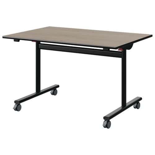 TABLE MALIBU RAB. 120X80 T5 DL ST CHÊNE 1146/NOIR NOIR 9005