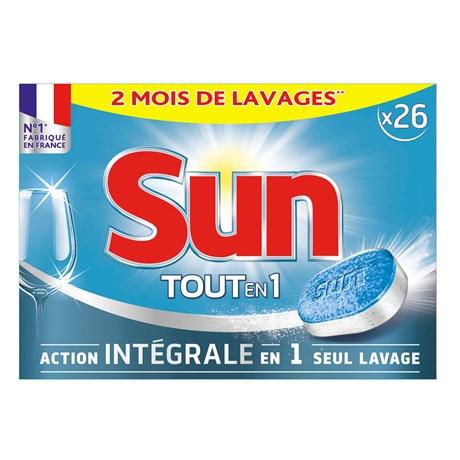 TABLETTE LAVE-VAISSELLE TOUT EN 1 SUN 26 TABLETTES