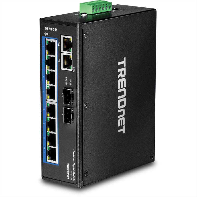 TRENDnet TI-G102 Switch Rail DIN Gigabit industriel renforcé à 10 ports_0