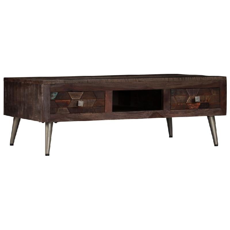 VidaXL Table basse Bois de récupération solide 100x60x35 cm Modèle Atlas Office Pro Luna - 245918XL_0