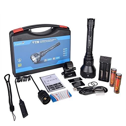 TrustFire T70 - Lampe torche de chasse à LED avec double interrupteur, 2300 lumens et portée jusqu'à 1000 mètres_0