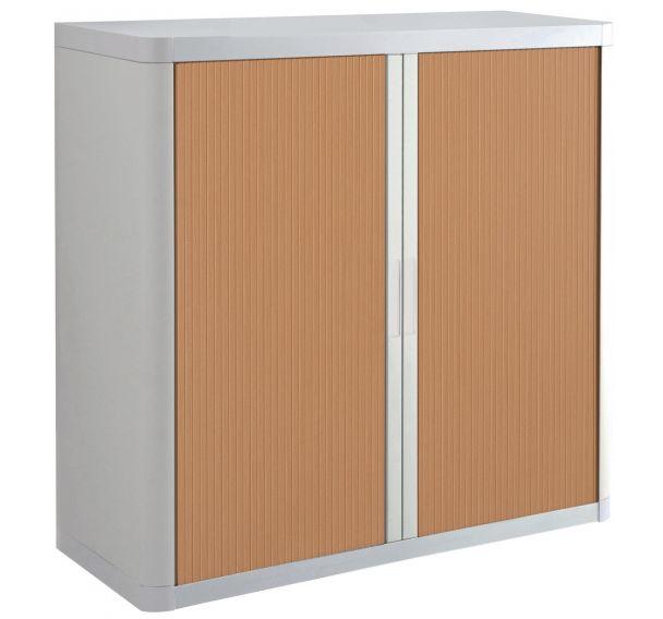 ARMOIRE EASY OFFICE HAUTEUR 104 CM CORPS BLANC RIDEAUX COLORIS HÊTRE - MANUTAN COLLECTIVITÉS