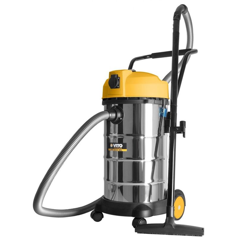 ASPIRATEUR EAU ET POUSSIÈRES 1200W CUVE INOX 40L VITO PRISE 230V SOUFFLEUR TUYAU 2,5M + ACCESSOIRES