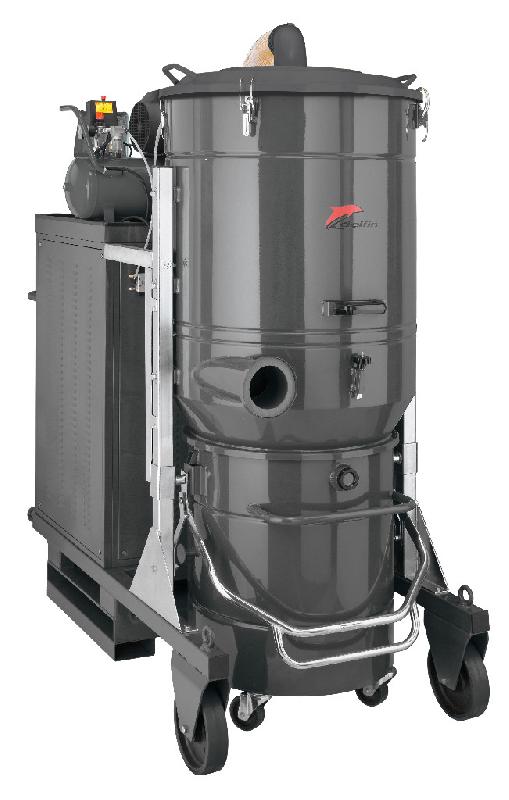Aspirateur industriel eau et poussière - 18.5 kW - Cuve 220L - Débit 1.400 m³/u - Dépression 4.400 mm H2O_0