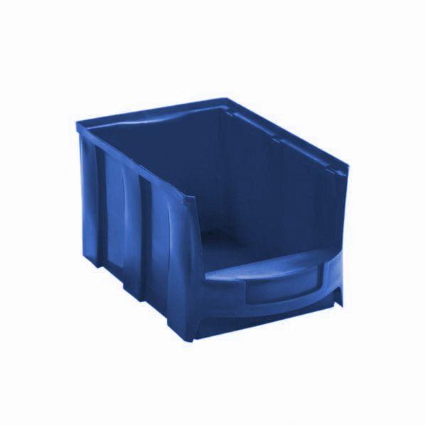 Bac à bec picking bleu - capacité 14L - superposable, avec porte-étiquette - Rolléco_0