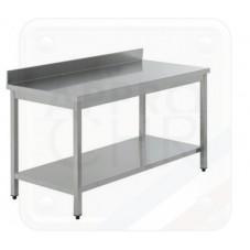 Bud-dctce66 - Tables en inox démontables avec étagère inox et piètement décalé - Approchr_0