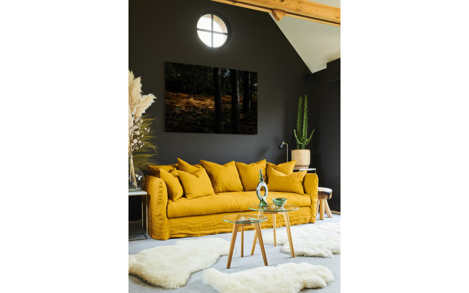 Canapé 4 places Figari 205 cm - Home Spirit - Déhoussable, confort avec plumes_0