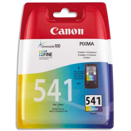 Canon cartouche jet d'encre CLI541 - Référence 5227B001 - Couleurs Cyan, Magenta, Jaune - Compatible imprimantes Pixma_0