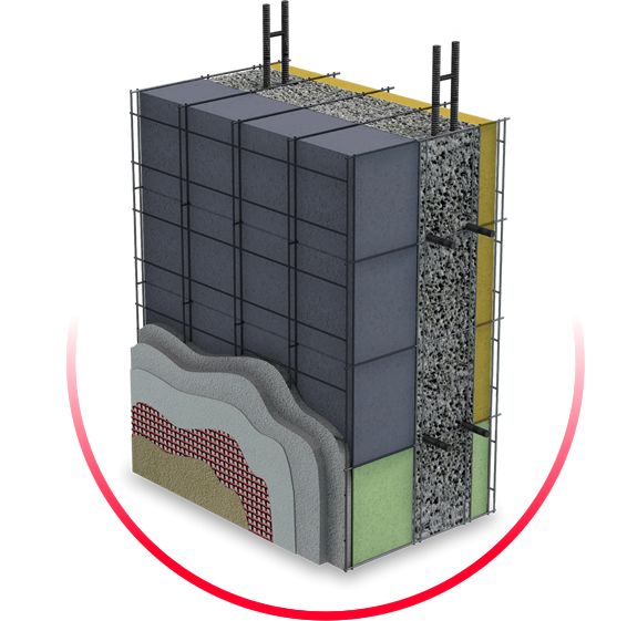 Coffrage pour mur en béton - Ecosism - Résistant et isolant - Flexible et Acoustique_0