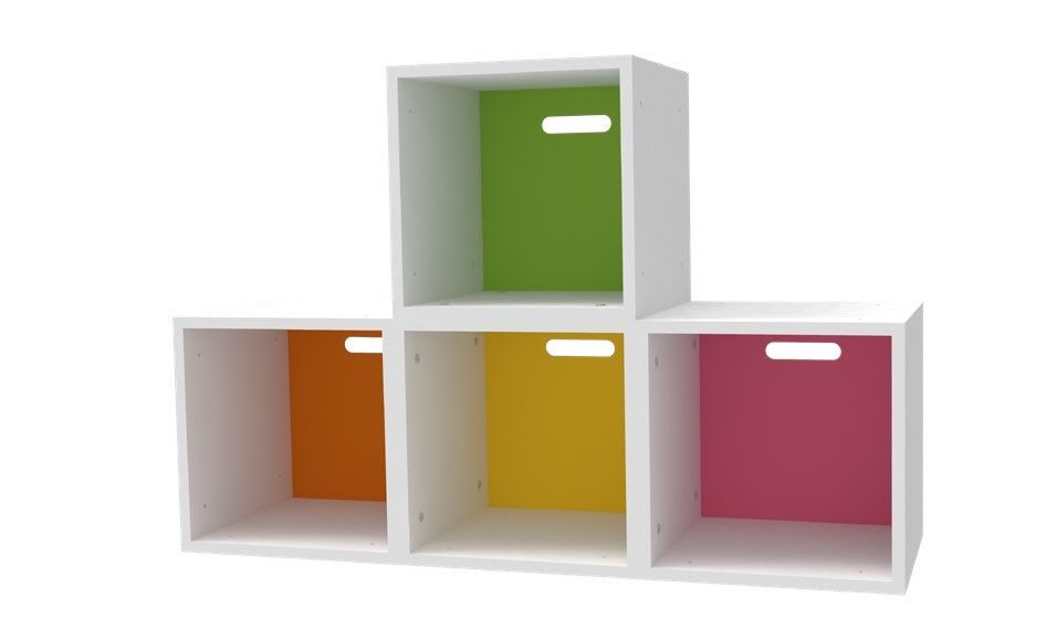 Cube Plexi - structure PPM 19mm - fond méthacrylate 6mm - 400x400x400 mm - pour crèches et collectivités_0