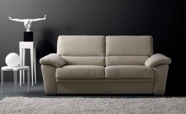 EGO Canapé grand confort tweed beige convertible - Ouverture express 160x190cm - Fabrication italienne_0