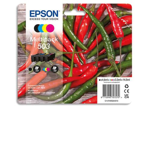 Epson pack de 4 cartouches jet d'encre piment 503 (t09q6) c13t09q64010_0