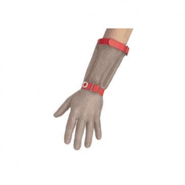 Gant anti-coupure en inox - Manchette 15 cm - Cotte de maille - Taille 2 - MANULATEX_0