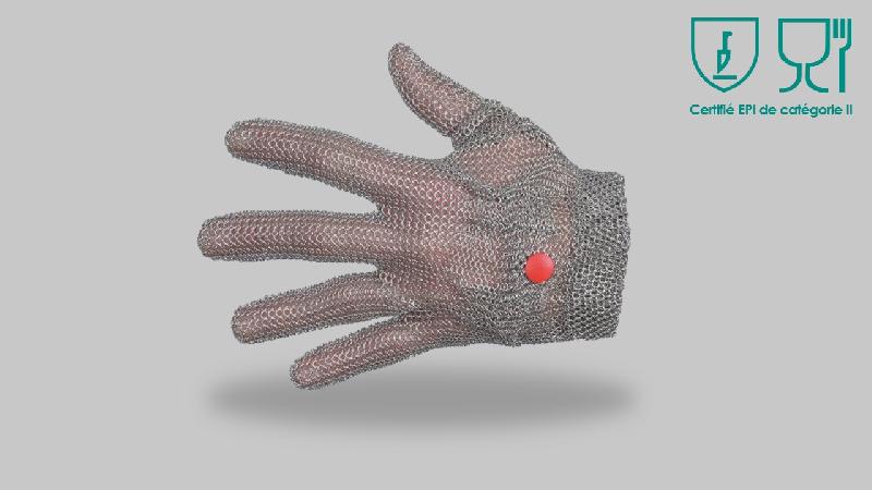 Gants sans manchette cotte de maille inox agro-alimentaire WILCOFLEX fabriqués en France - GCMWFINX-MN04/G_0
