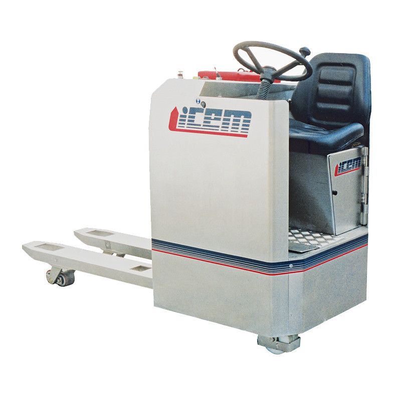 GTX - Transpalette électrique en acier inoxydable V2A - ICEM SRL - capacité de charge 2000 kg - opérateur assis_0