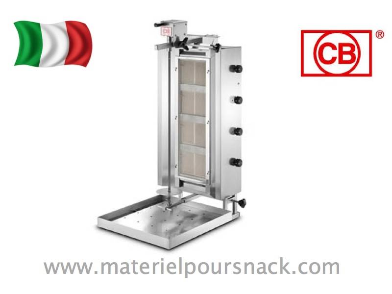 Grill à kebab à gaz CB 4B/100 - 20 à 50 kg - Fabrication italienne - 4 brûleurs_0