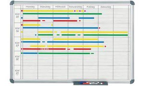 MAUL Hebel - Tableau de planning universel 4 en 1, 900 x 600 mm - Surface aimantée et effaçable à sec_0