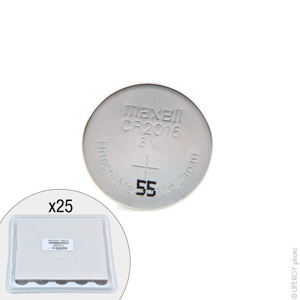 Pile bouton lithium CR2016 Maxell - 3V, 90mAh, longue durée et haute densité d'énergie_0