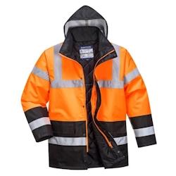 Portwest - Parka de travail bicolore imperméable HV Orange / Noir Taille S - S orange polyester 5036108253296_0