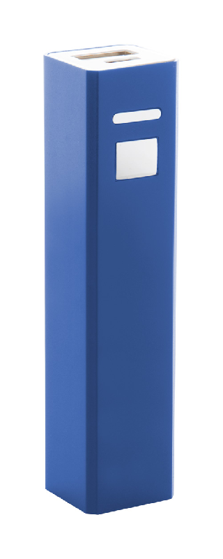 Power bank en aluminium - 2200 mAh - câble micro USB inclus - couleur bleue_0